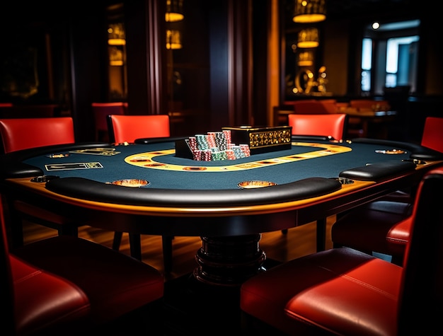 Foto gratuita vista de la mesa de póquer en un casino