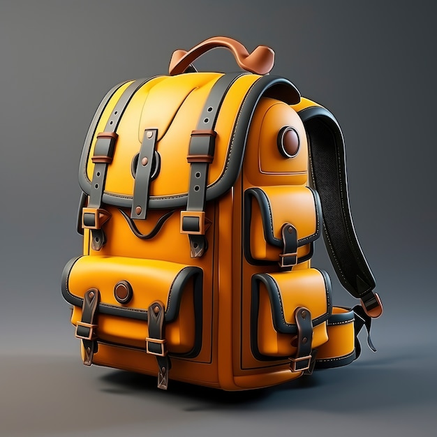 Vista de la mochila con gráficos 3d