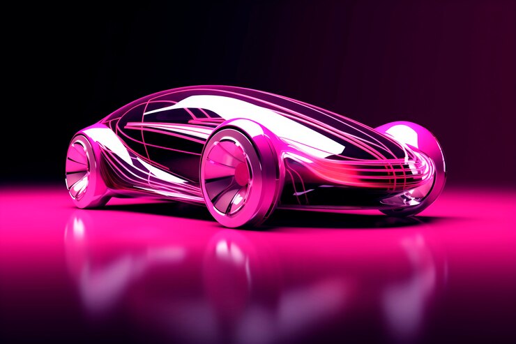 Foto gratuito vista del modelo de coche en 3d