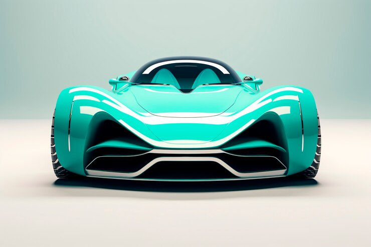 Foto gratuito vista del modelo de coche tridimensional.