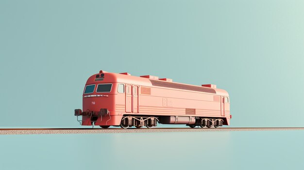 Vista del modelo de tren moderno 3d.