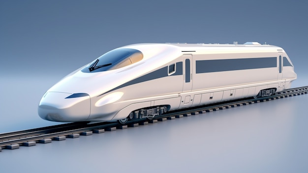 Foto gratuita vista del modelo de tren moderno 3d.