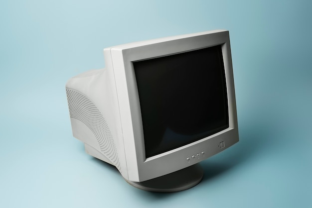 Foto gratuita vista del monitor de la computadora retro