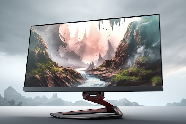 Vista del monitor de visualización de video de la computadora