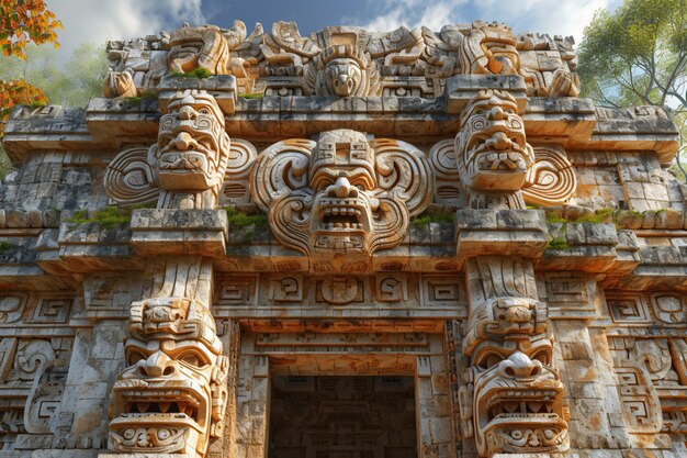 Vista del monumento mundial para celebrar el día del patrimonio mundial