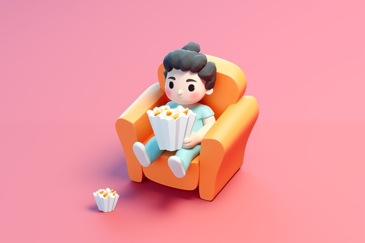 Foto gratuito vista de un niño pequeño en 3d viendo una película