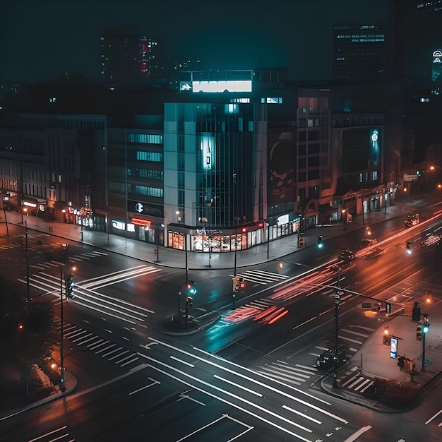 Foto gratuita vista nocturna de las calles de la ciudad moderna de moscú, rusia