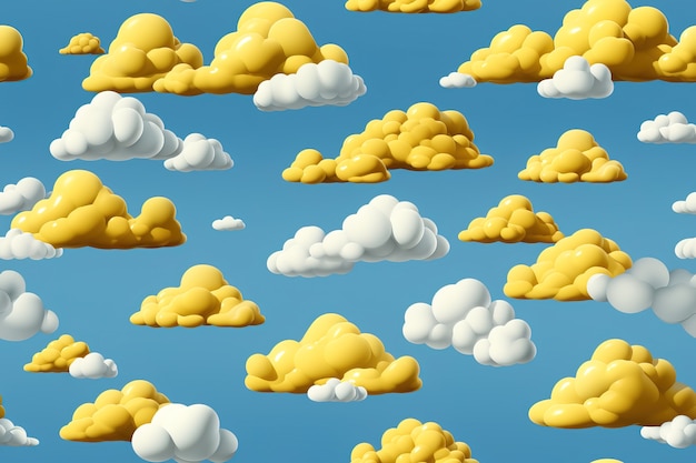 Foto gratuita vista de las nubes en 3d