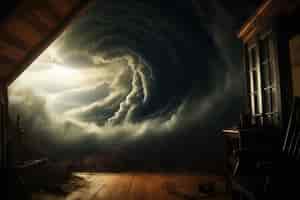 Foto gratuita vista de las nubes oscuras apocalípticas