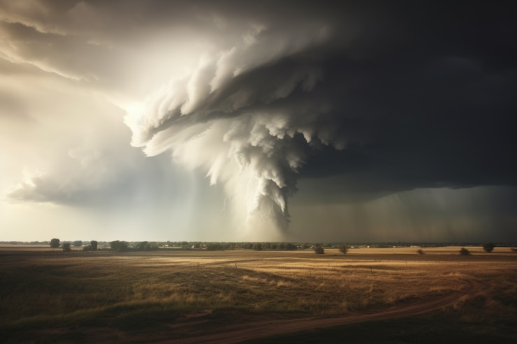 Foto gratuito vista de las nubes oscuras apocalípticas