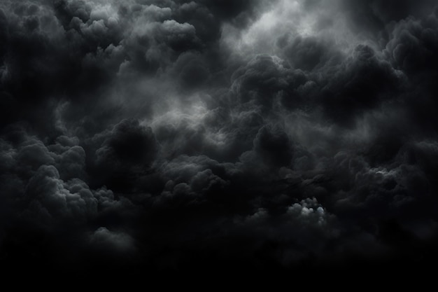Vista de nubes oscuras y tormentosas apocalípticas