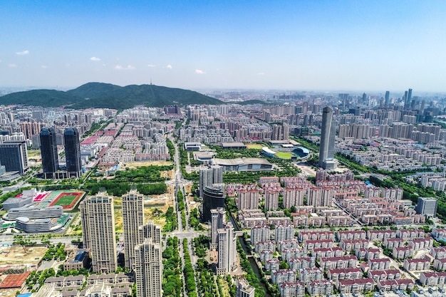 una vista de ojo de pájaro de shanghai