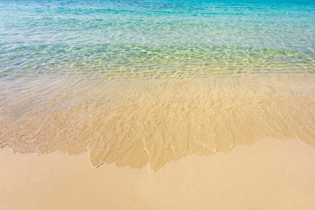 Vista de la ola en la playa