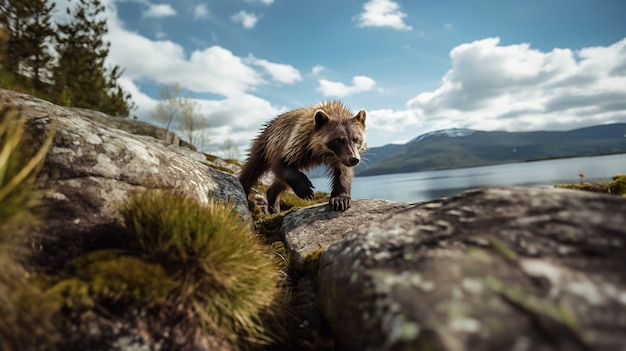 Foto gratuita vista del oso salvaje