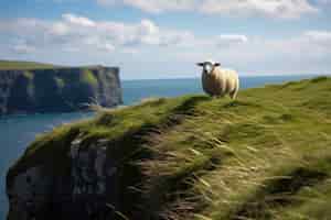 Foto gratuita vista de las ovejas al aire libre en la naturaleza