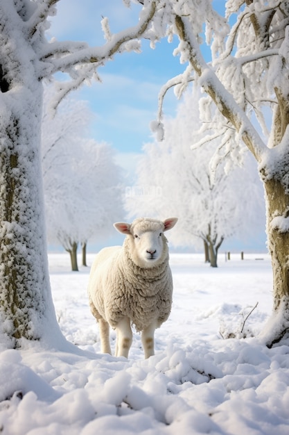 Foto gratuita vista de ovejas pastando al aire libre en la naturaleza