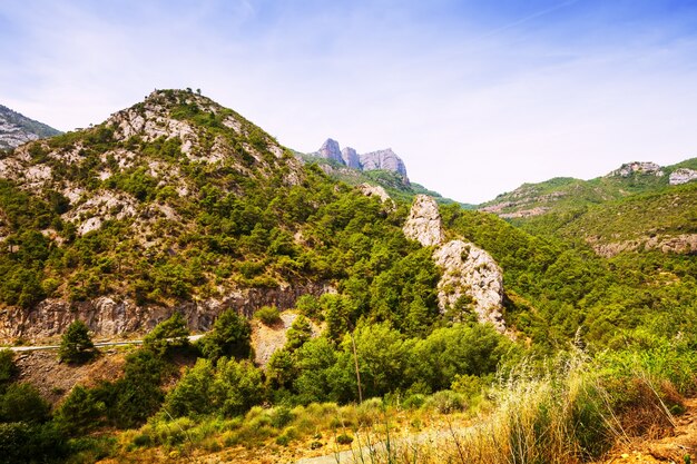 Vista del paisaje de las montañas rocosas