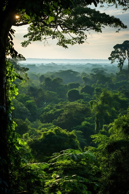 Foto gratuita vista del paisaje natural con bosque