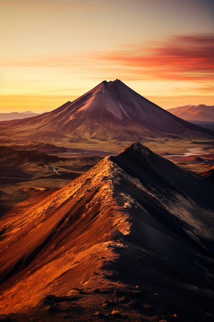 Vista del paisaje natural con montañas