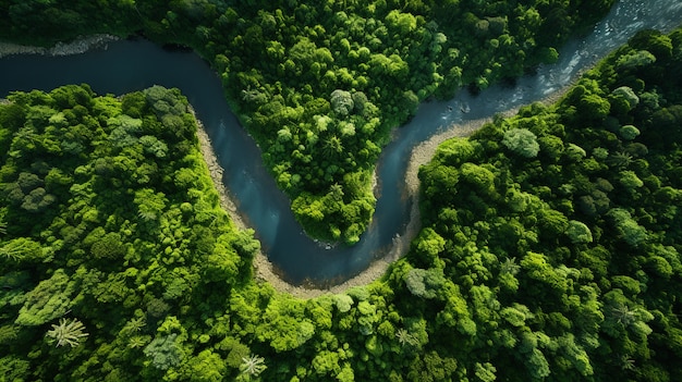 Vista del paisaje natural con el río