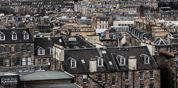 Vista del paisaje urbano de Edimburgo, Escocia