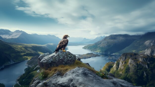 Vista de un pájaro salvaje