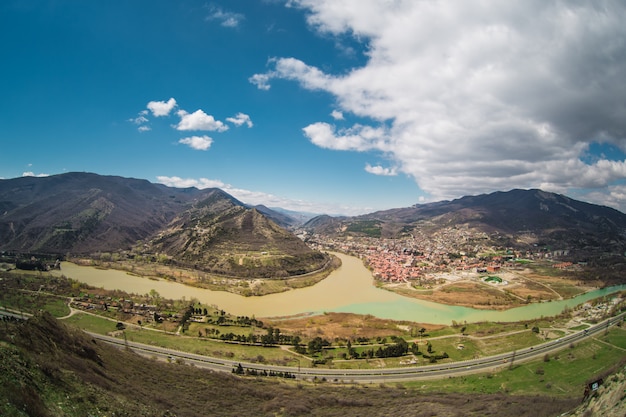 Vista panorámica de Mtskheta. Georgia.