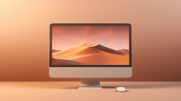 Vista de la pantalla de la computadora moderna