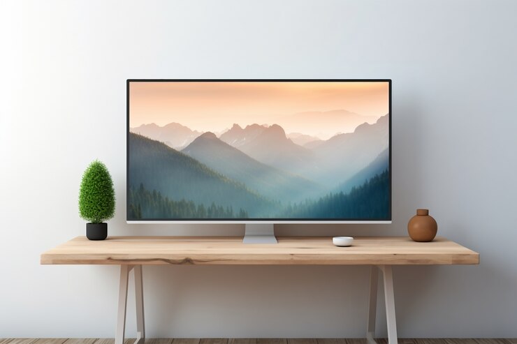 Foto gratuito vista de la pantalla del monitor de la computadora con el escritorio