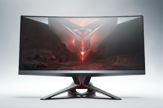 Vista de la pantalla del monitor de la computadora