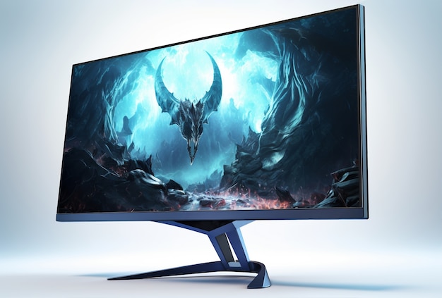 Vista de la pantalla del monitor de la computadora