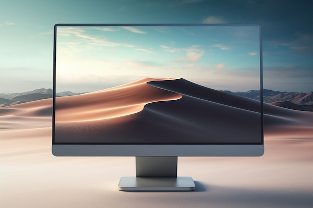 Foto gratuita vista de la pantalla del monitor de la computadora