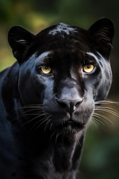 Vista de pantera negra en estado salvaje