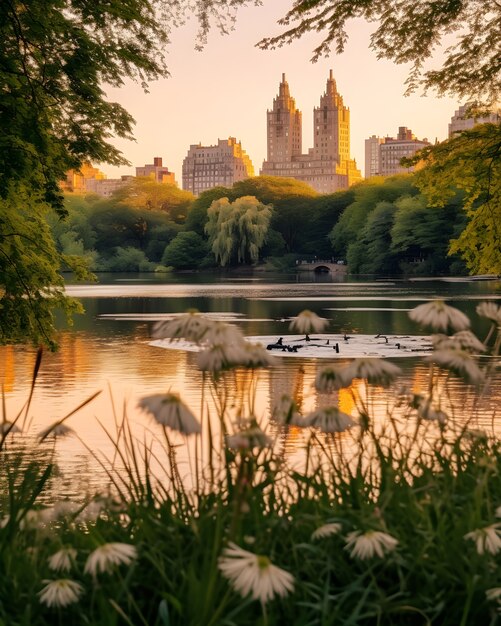 Vista del Parque Central en la ciudad de Nueva York