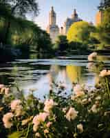 Foto gratuita vista del parque central en la ciudad de nueva york