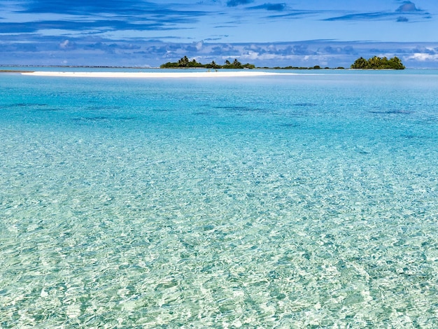 Vista del paso sur en la isla de Fakarawa