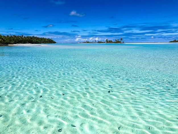 Vista del paso sur en la isla de Fakarawa