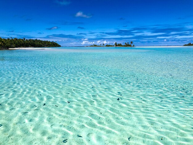 Vista del paso sur en la isla de Fakarawa