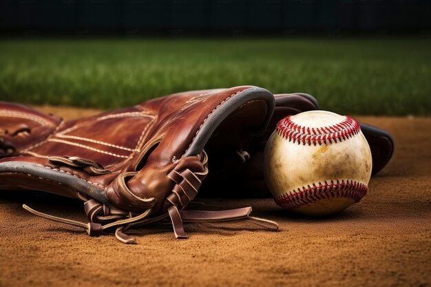 Vista de una pelota de béisbol