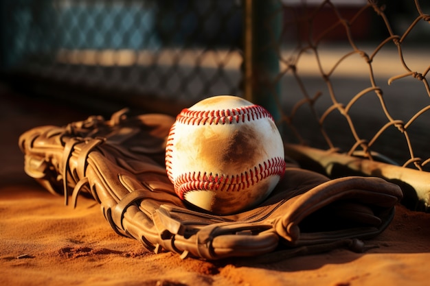 Vista de una pelota de béisbol