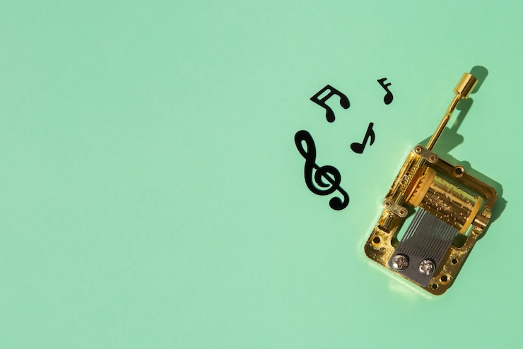 Foto gratuito vista de la pequeña caja de música