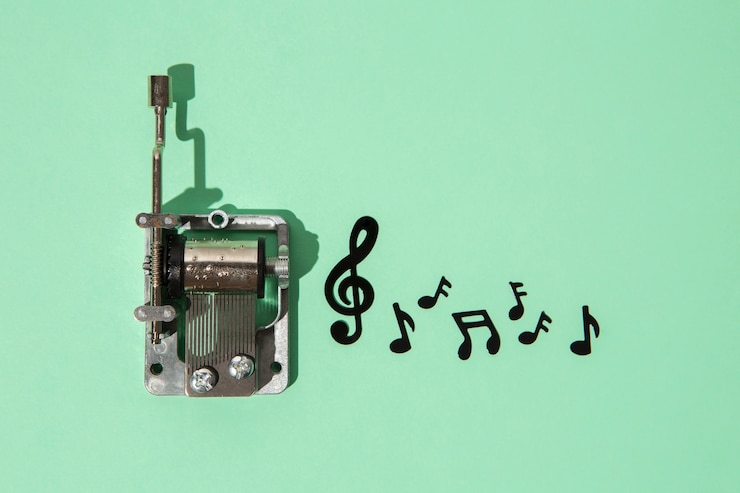 Foto gratuito vista de la pequeña caja de música