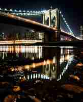 Foto gratuita vista del puente de brooklyn en la ciudad de new yew