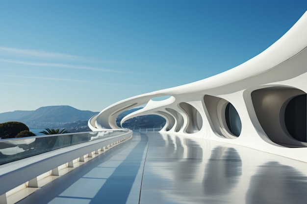 Foto gratuita vista del puente futurista