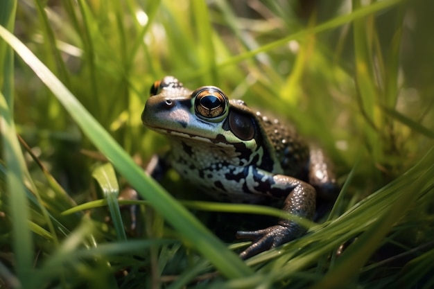 Foto gratuita vista de rana en la naturaleza