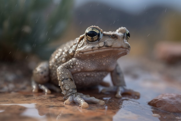 Foto gratuita vista de rana en la naturaleza