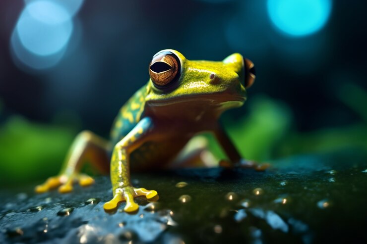 Foto gratuito vista de rana en la naturaleza