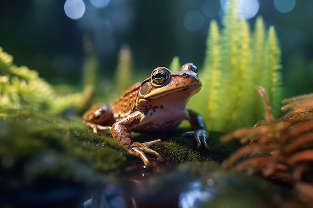 Foto gratuita vista de rana en la naturaleza