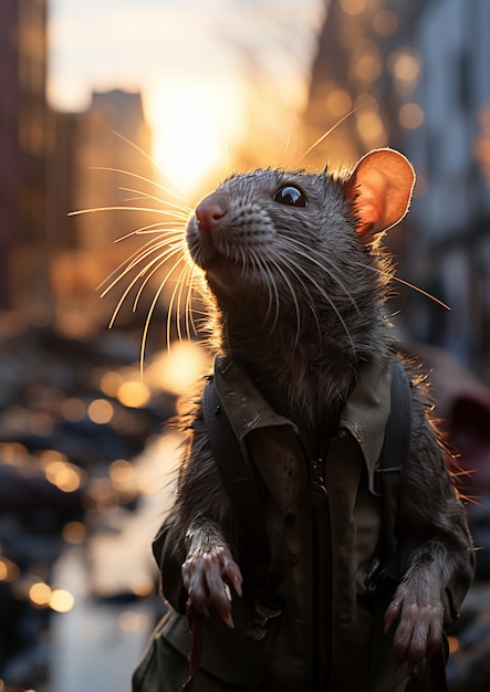 Foto gratuita vista de la rata roedor