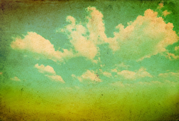 Vista retro del cielo con nubes